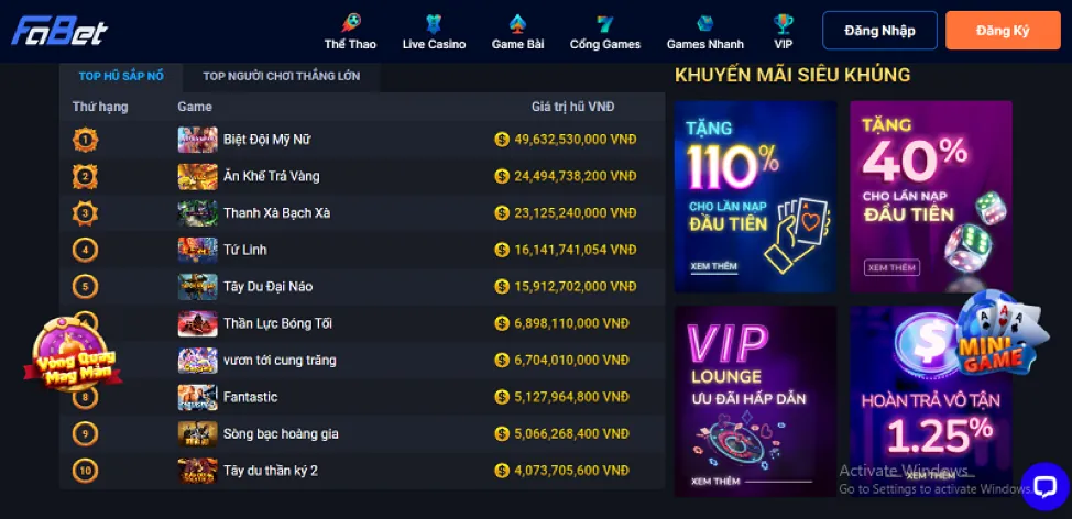 Các chương trình khuyến mãi hấp dẫn tại 69vm link mới